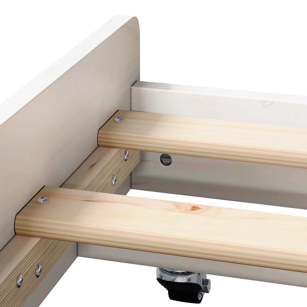 Sengestamme Hvit 75 x 190 cm Massivt furutre