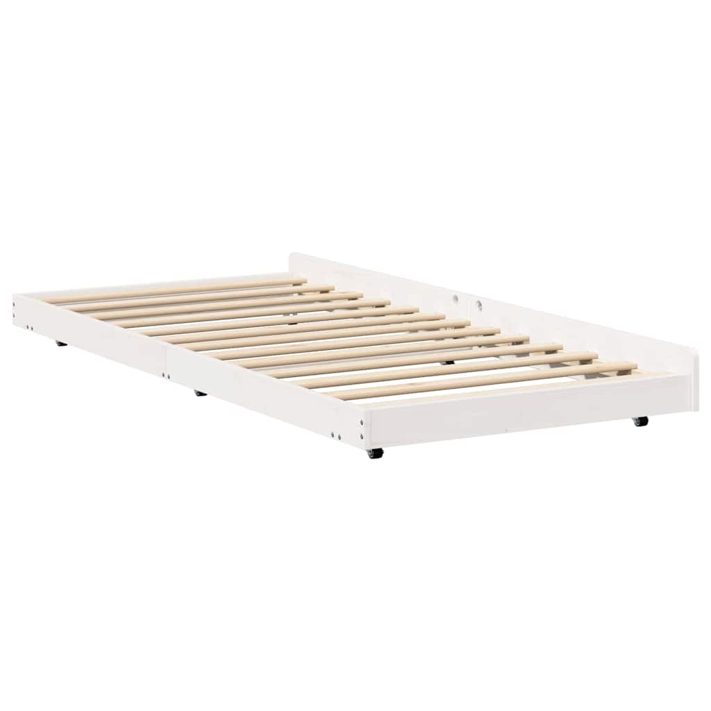 Sengestamme Hvit 75 x 190 cm Massivt furutre
