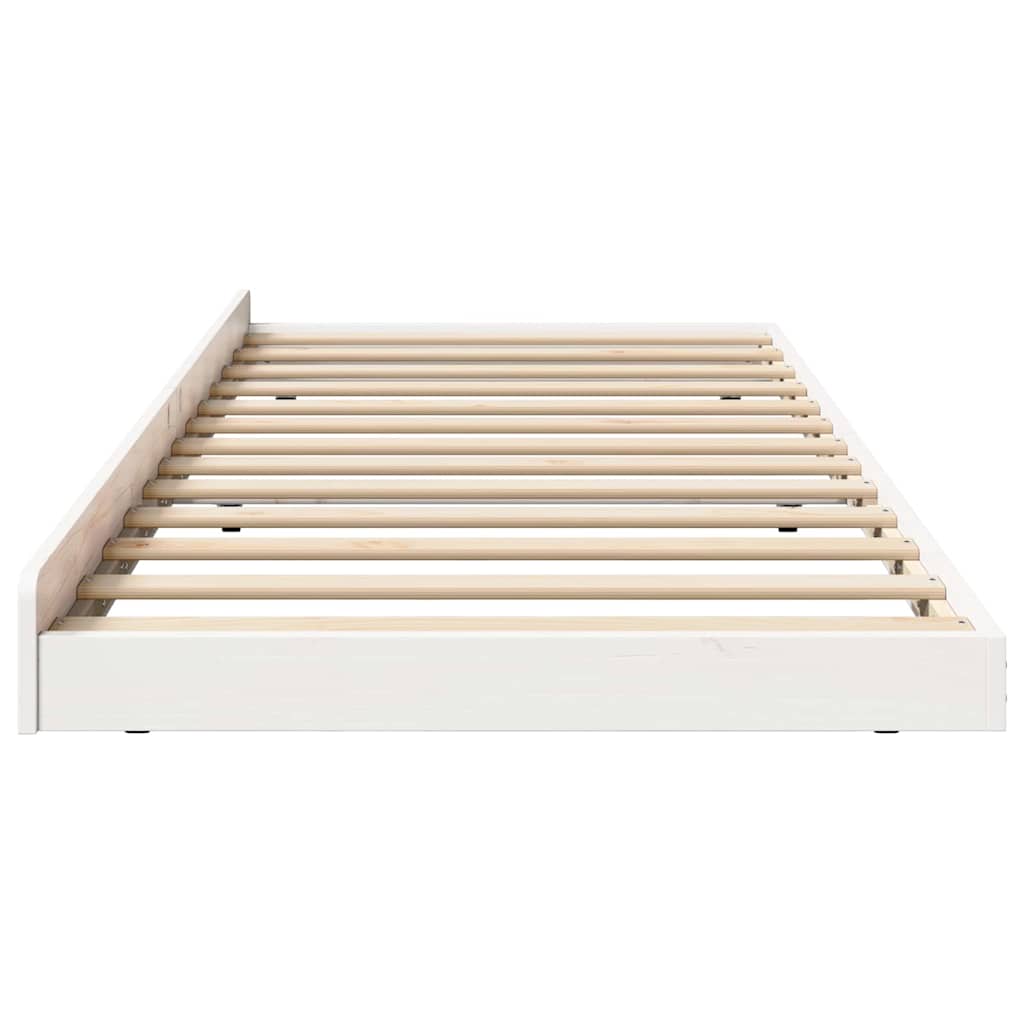 Sengestamme Hvit 75 x 190 cm Massivt furutre
