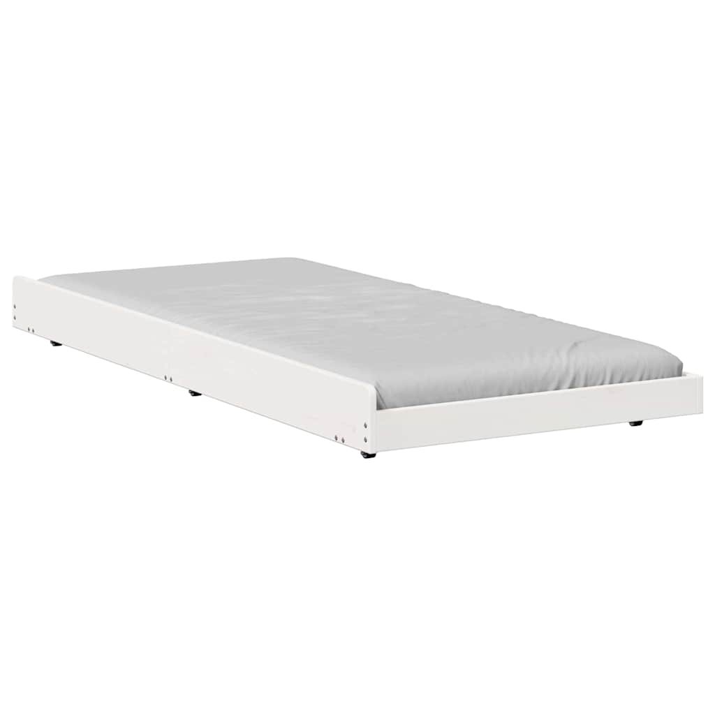 Sengestamme Hvit 75 x 190 cm Massivt furutre