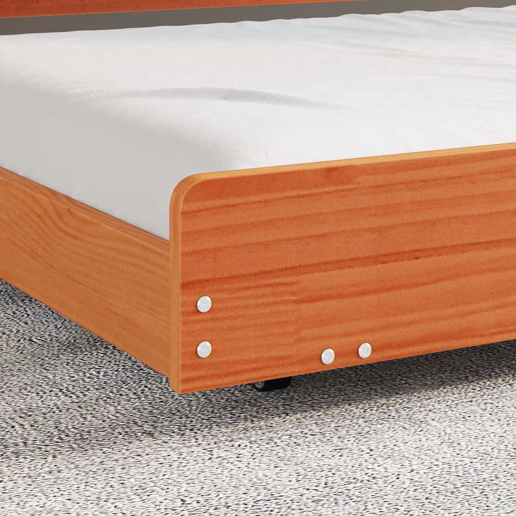 Sengestamme Vokset Brun 75 x 190 cm Massiv furu