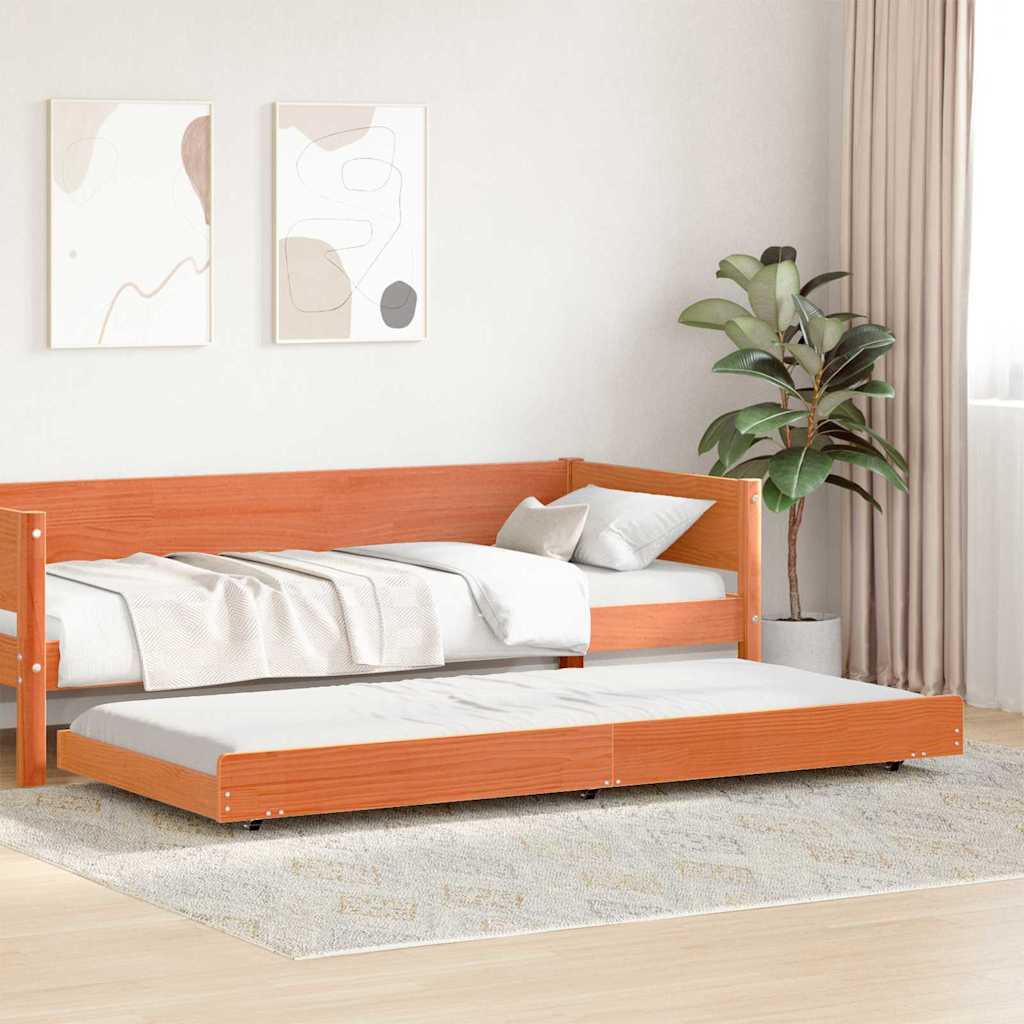 Sengestamme Vokset Brun 75 x 190 cm Massiv furu