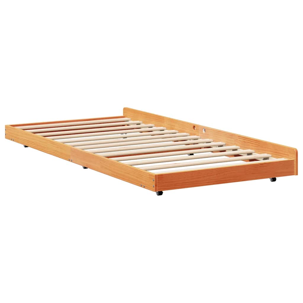 Sengestamme Vokset Brun 75 x 190 cm Massiv furu