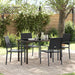 Hage Spisegruppe 5 pcs Svart PE Rattan