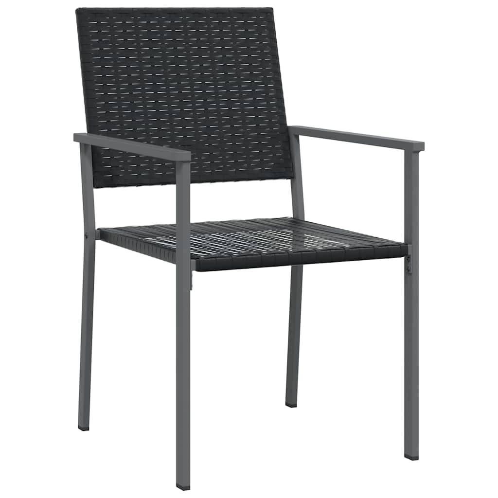 Hage Spisegruppe 5 pcs Svart PE Rattan