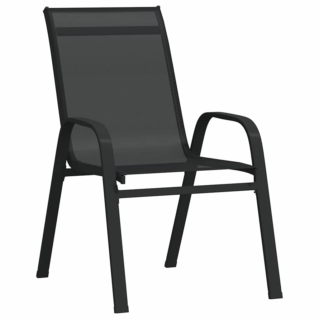 Hage Spisegruppe 5 pcs Svart Pulverlakkert stål