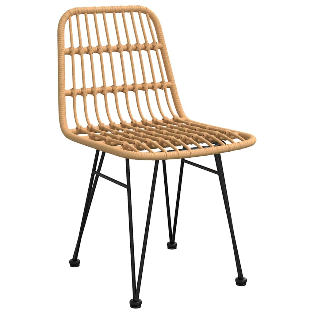 Hage Spisegruppe 7 pcs Brun Pulverlakkert stål