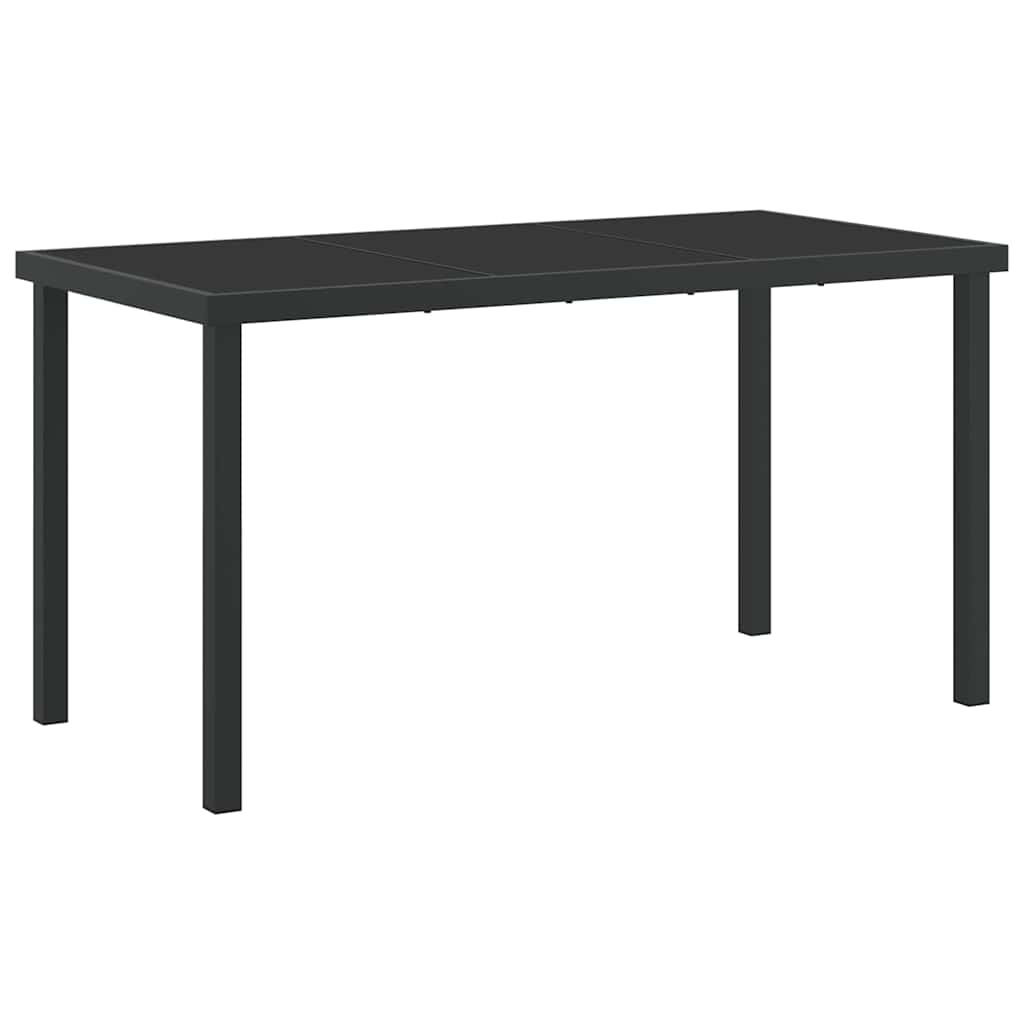 Hage Spisegruppe 5 pcs Svart 140 x 70 x 73 cm Textilene og stål