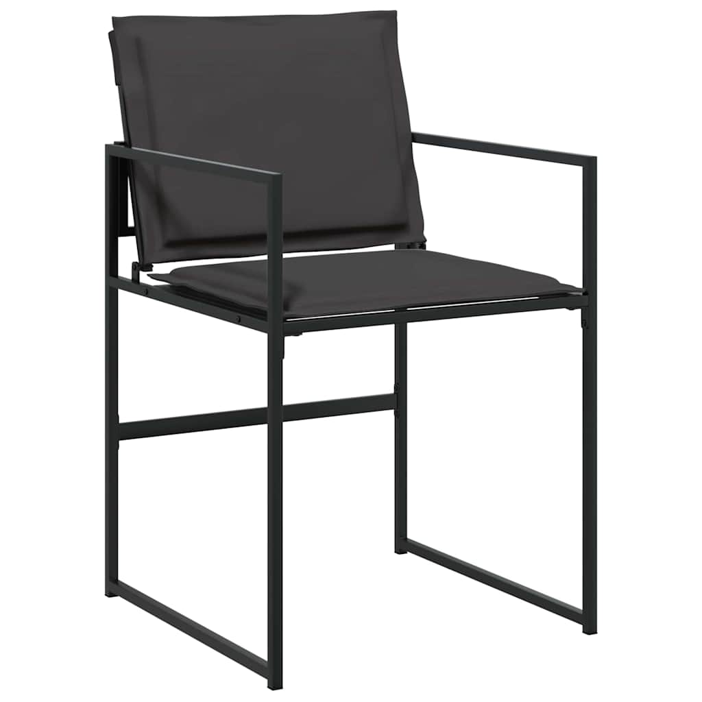 Hage Spisegruppe 5 pcs Svart 140 x 70 x 73 cm Textilene og stål
