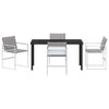 Hage Spisegruppe 5 pcs Hvit 140 x 70 x 73 cm Textilene og stål