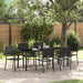 Hage Spisegruppe med pute 7 pcs Svart polyrotting