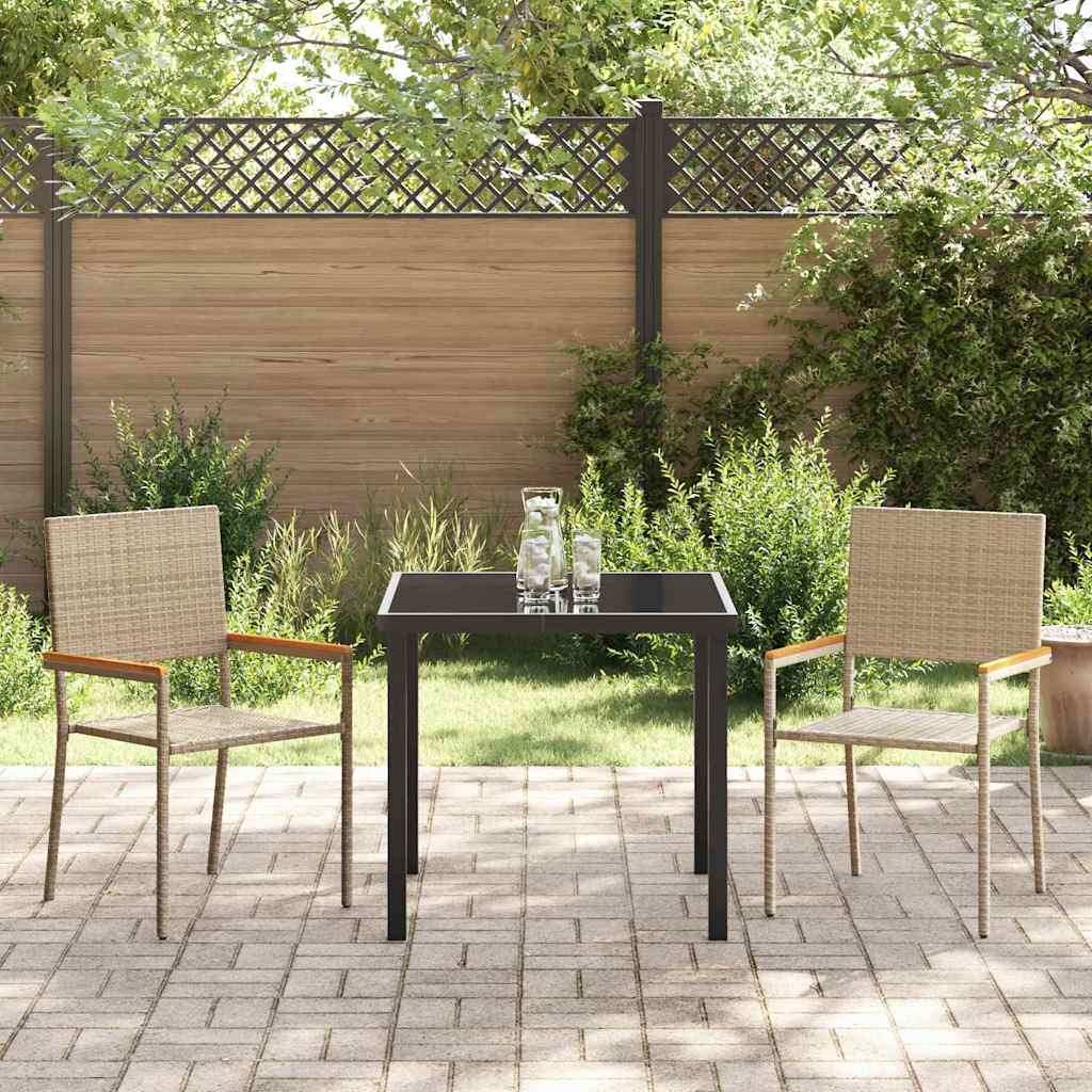 Hage Spisegruppe med pute 3 pcs Beige polyrotting