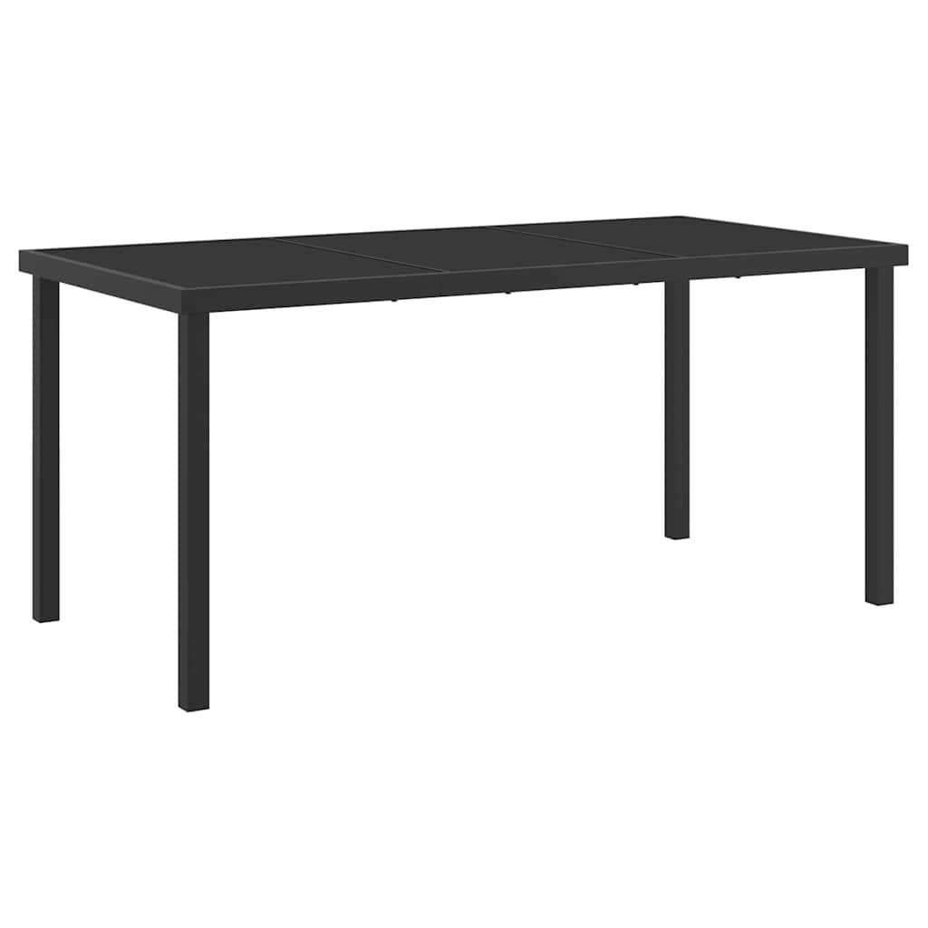 Hage Spisegruppe med pute 7 pcs Svart Poly rattan