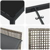Hage Spisegruppe med pute 3 pcs Grå Poly rattan