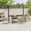Hage Spisegruppe med pute 5 pcs Beige Poly rattan