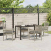 Hage Spisegruppe med pute 5 pcs Lysegrå Poly rattan