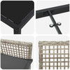 Hage Spisegruppe med pute 5 pcs Lysegrå Poly rattan