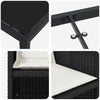 Hage Spisegruppe med pute 5 pcs Svart Poly rattan