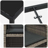 Hage Spisegruppe med pute 5 pcs Grå Poly rattan