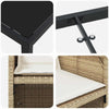 Hage Spisegruppe med pute 5 pcs Beige Poly rattan