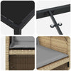 Hage Spisegruppe med pute 5 pcs Beige Poly rattan