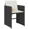 Hage Spisegruppe med pute 5 pcs Svart Poly rattan