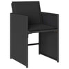 Hage Spisegruppe med pute 5 pcs Svart Poly rattan