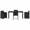 Hage Spisegruppe med pute 5 pcs Svart Poly rattan