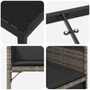 Hage Spisegruppe med pute 5 pcs Grå Poly rattan