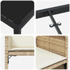 Hage Spisegruppe med pute 5 pcs Beige Poly rattan