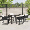 Hage Spisegruppe med pute 5 pcs Svart Poly rattan