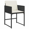 Hage Spisegruppe med pute 5 pcs Svart Poly rattan
