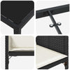 Hage Spisegruppe med pute 5 pcs Svart Poly rattan