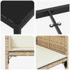 Hage Spisegruppe med pute 5 pcs Beige Poly rattan