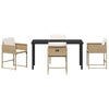 Hage Spisegruppe med pute 5 pcs Beige Poly rattan