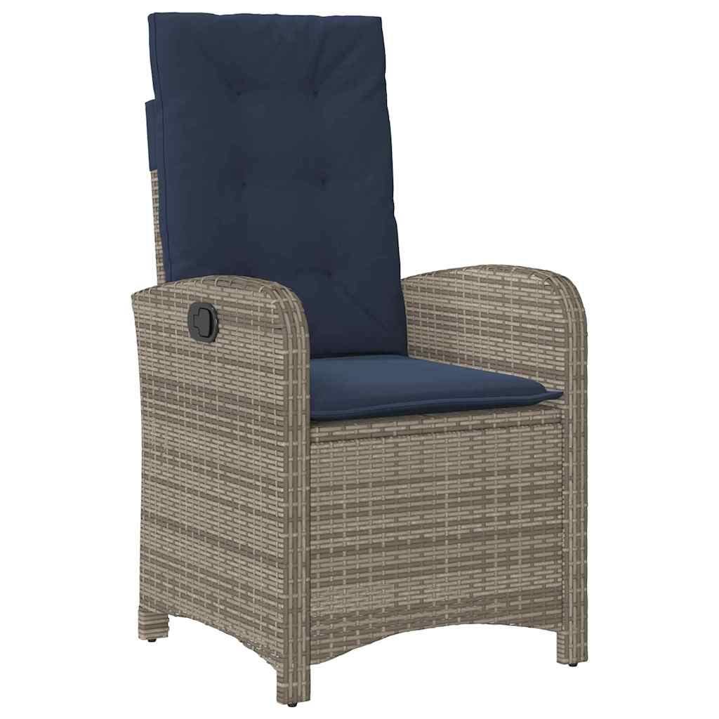 Hage Spisegruppe med pute 7 pcs Grå polyrotting