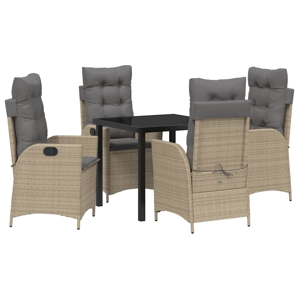 Hage Spisegruppe 5 pcs Beige polyrotting