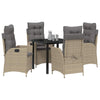 Hage Spisegruppe 5 pcs Beige polyrotting