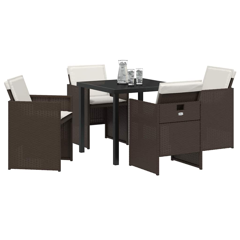 Hage Spisegruppe 5 pcs Brun polyrotting