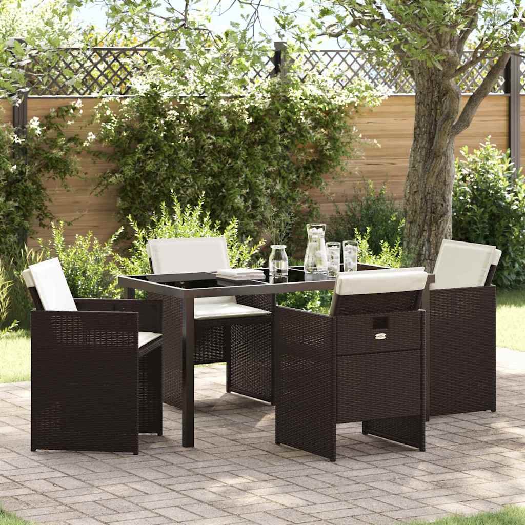 Hage Spisegruppe 5 pcs Brun polyrotting