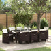 Hage Spisegruppe 9 pcs Brun polyrotting