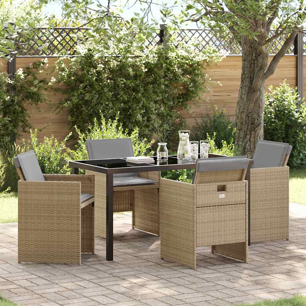 Hage Spisegruppe 5 pcs Beige polyrotting
