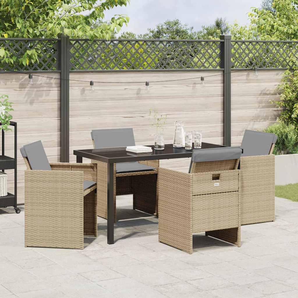 Hage Spisegruppe 5 pcs Beige polyrotting