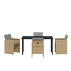 Hage Spisegruppe 5 pcs Beige polyrotting