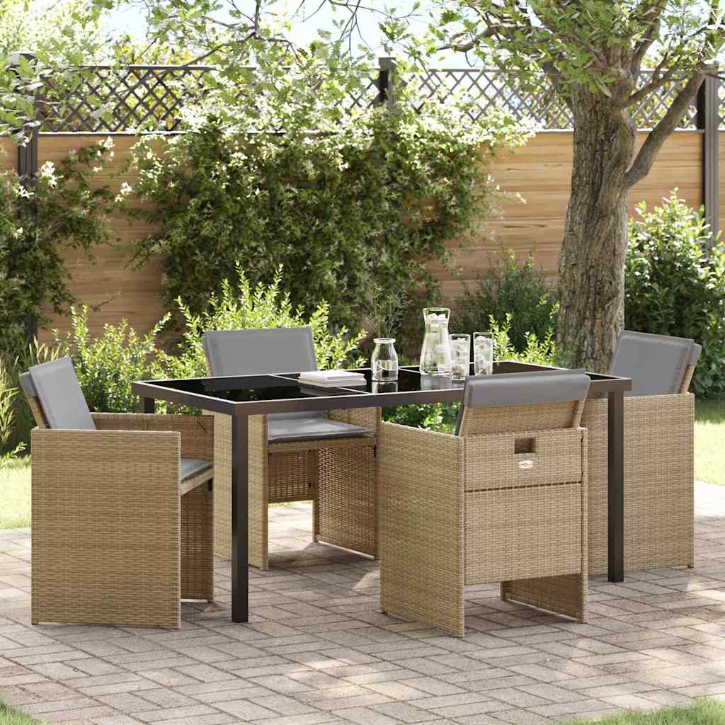 Hage Spisegruppe 5 pcs Beige polyrotting