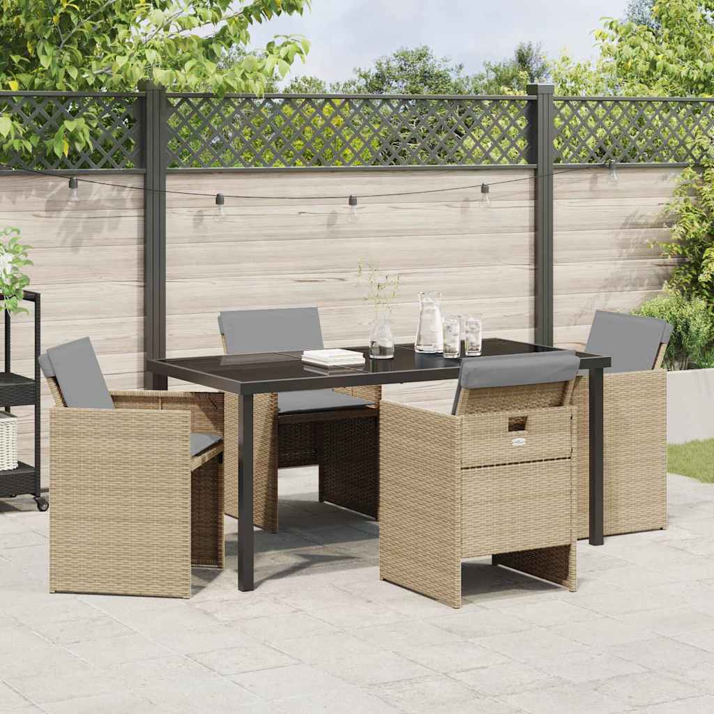 Hage Spisegruppe 5 pcs Beige polyrotting