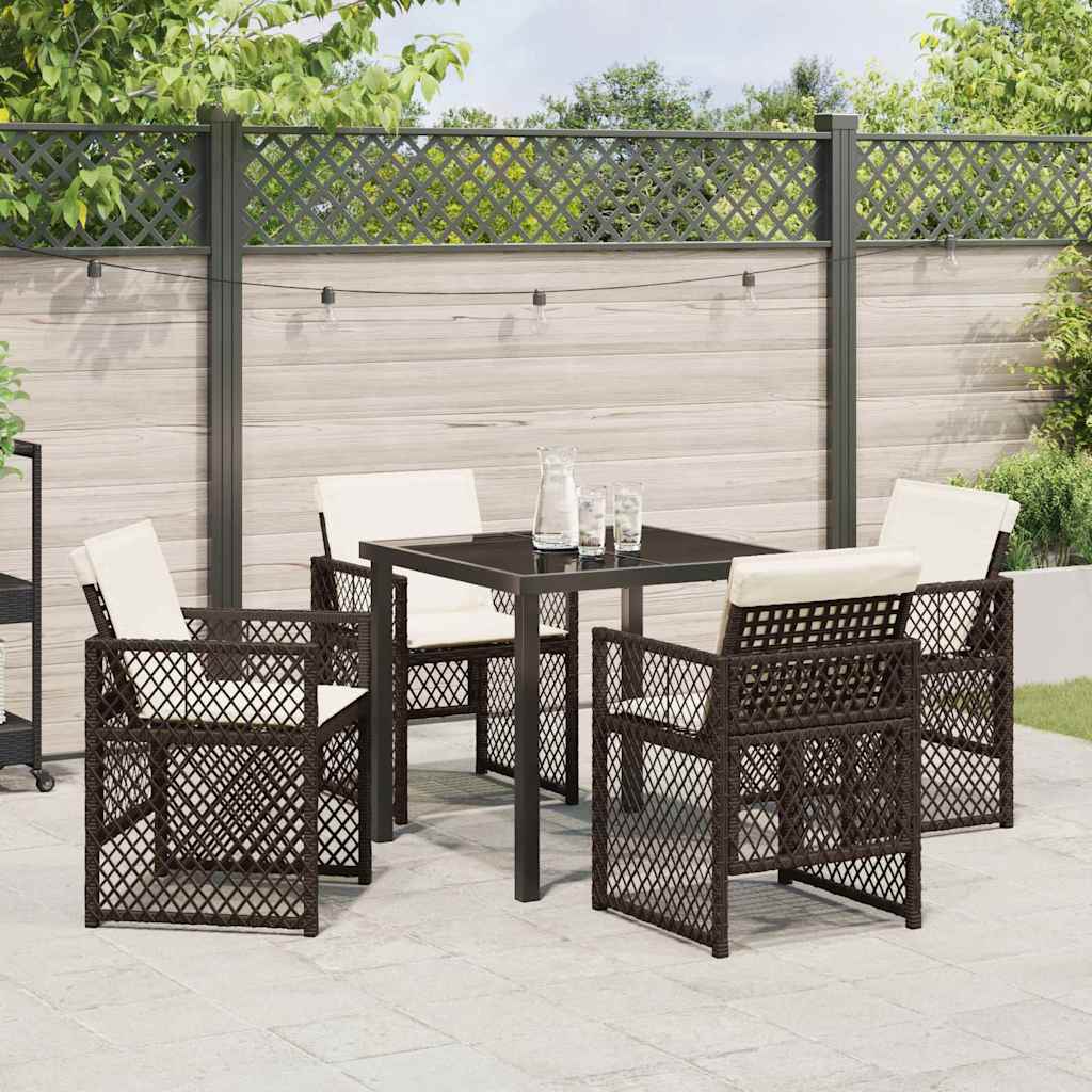 Hage Spisegruppe 5 pcs Brun polyrotting