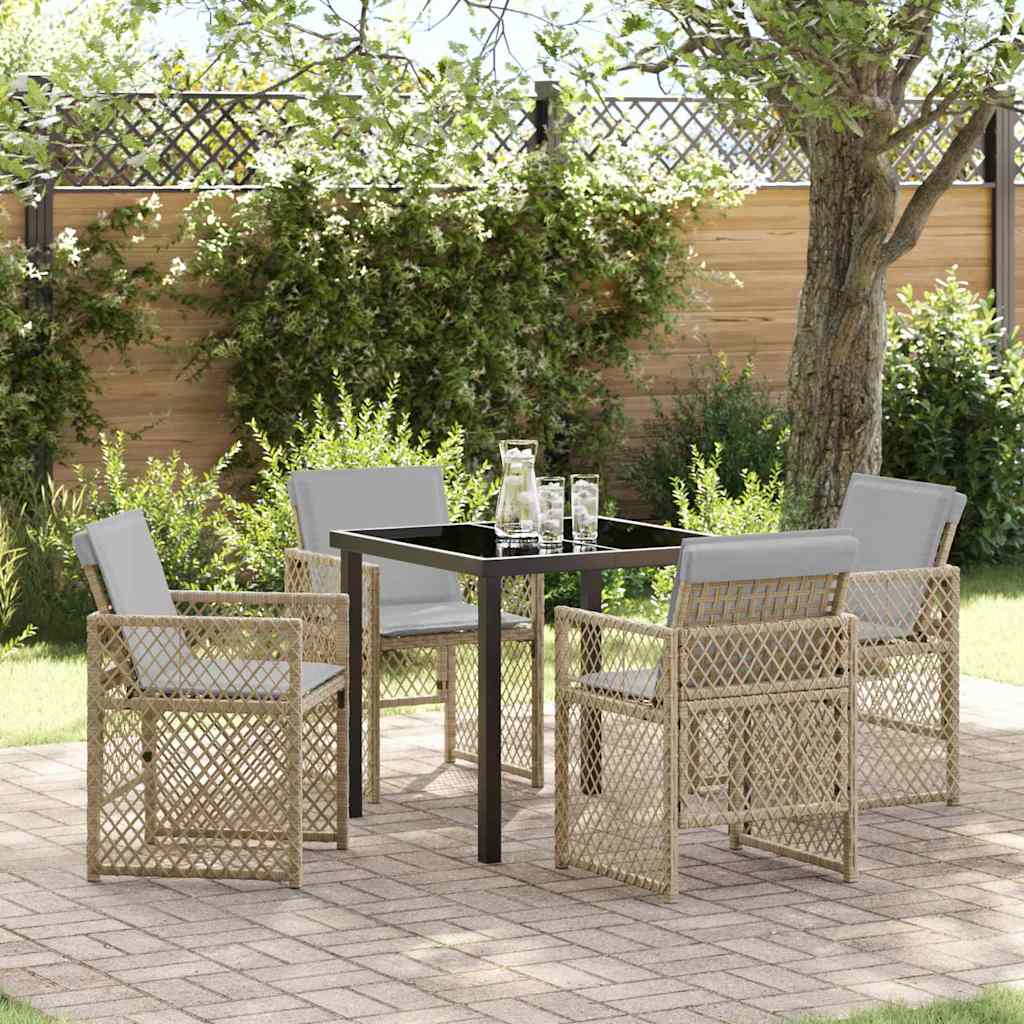 Hage Spisegruppe 5 pcs Beige polyrotting