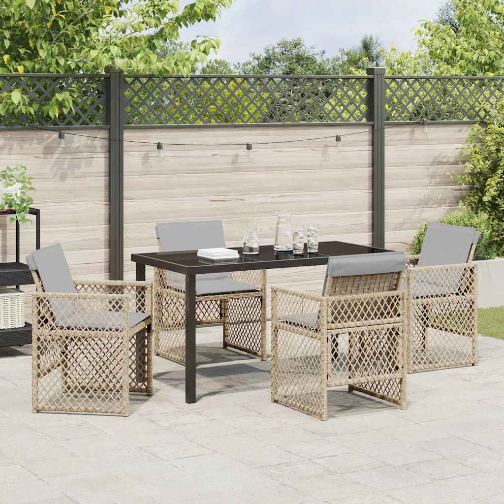 Hage Spisegruppe 5 pcs Beige polyrotting