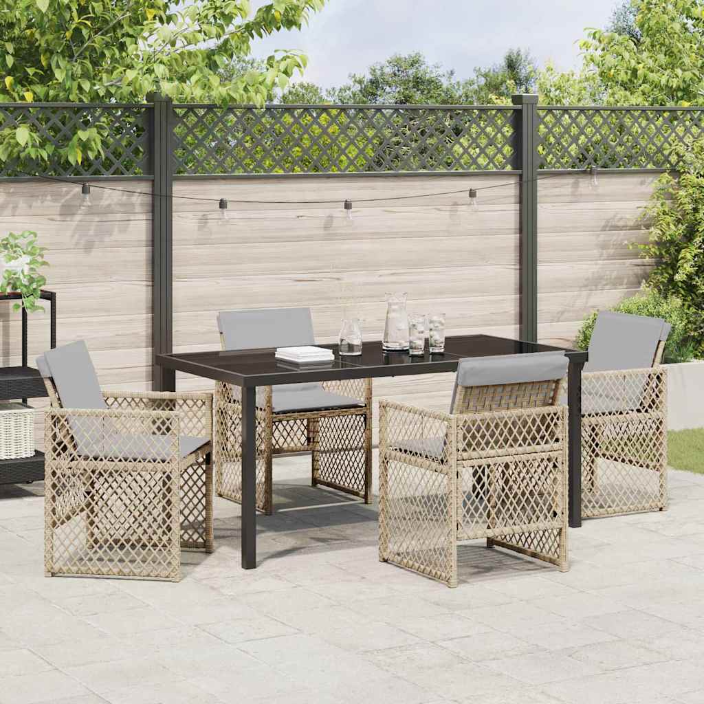 Hage Spisegruppe 5 pcs Beige polyrotting
